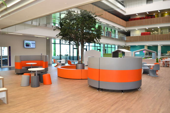 The social space at Boroughmuir High School