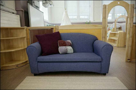 a purple cuddle sofa