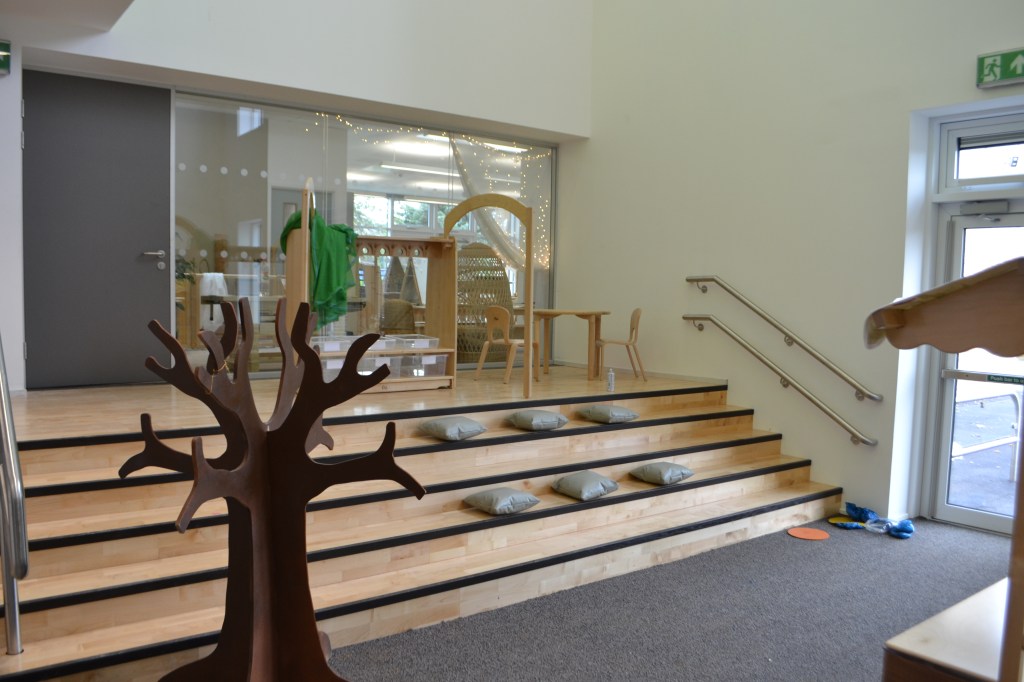 Steps leading to the nursery from the primary classes