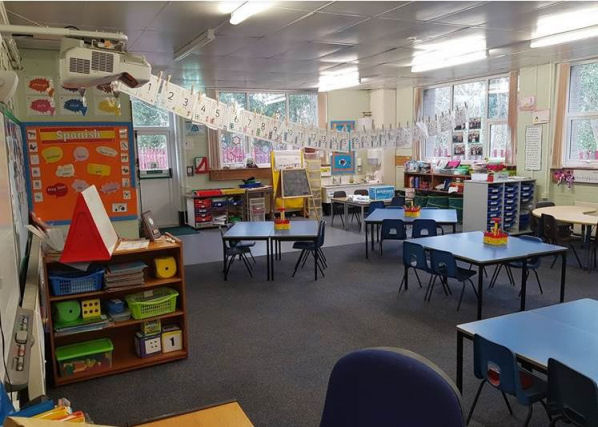 The classroom before, the furnishings were not comfortable