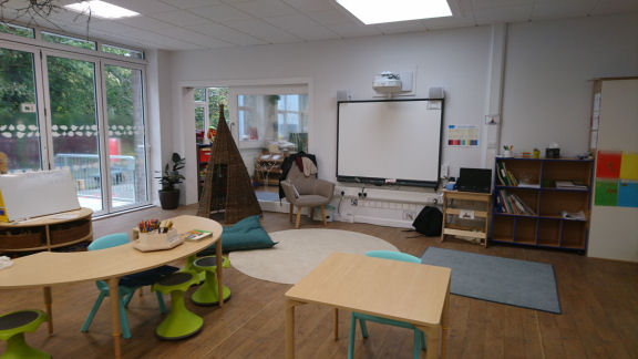 a tipi for a child to go in for peace and quiet, rugs for sitting on the floor