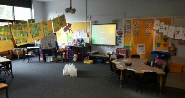 the classroom was quite dark