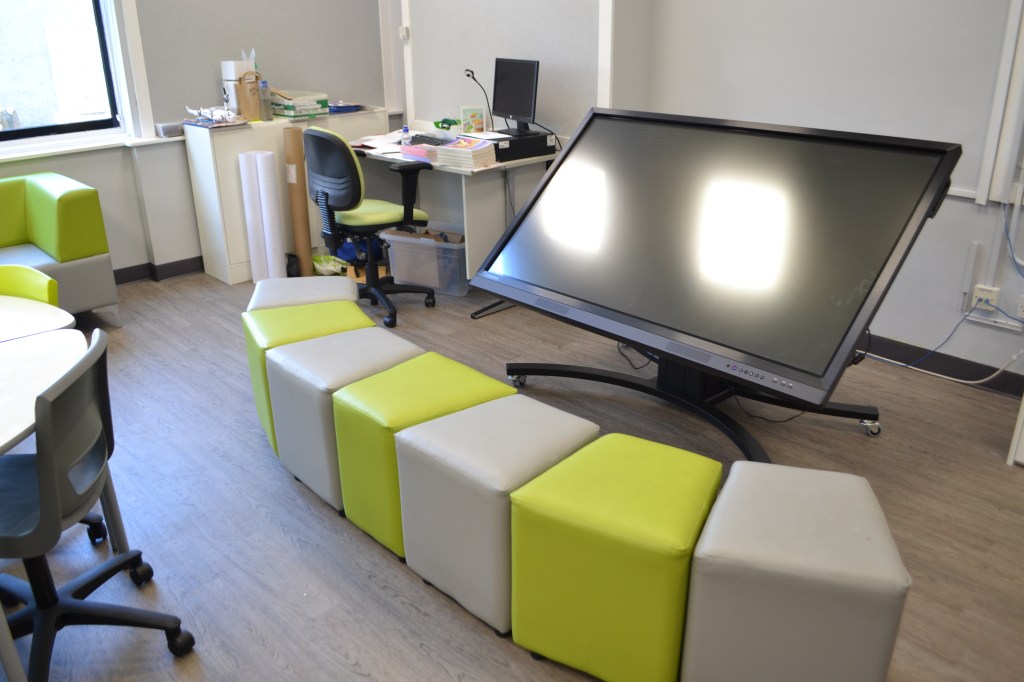 Flexible interactive screen at Trinity Primary School
