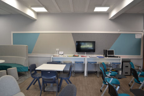 New style pin boarding in blue grey and beige