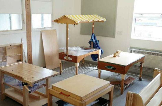 Construction, sand and water play units