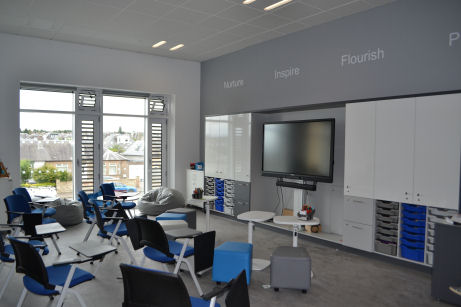 Teaching walls with an inspiring message, nurture, inspire, flourish