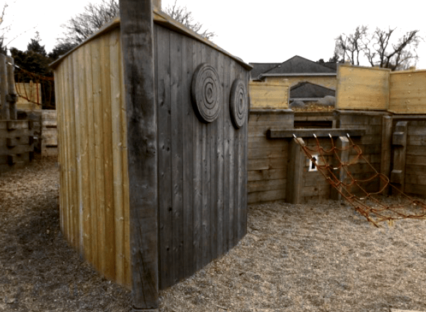 a wooden boat for play