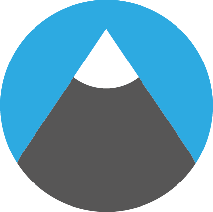 a snow capped mountain symbol