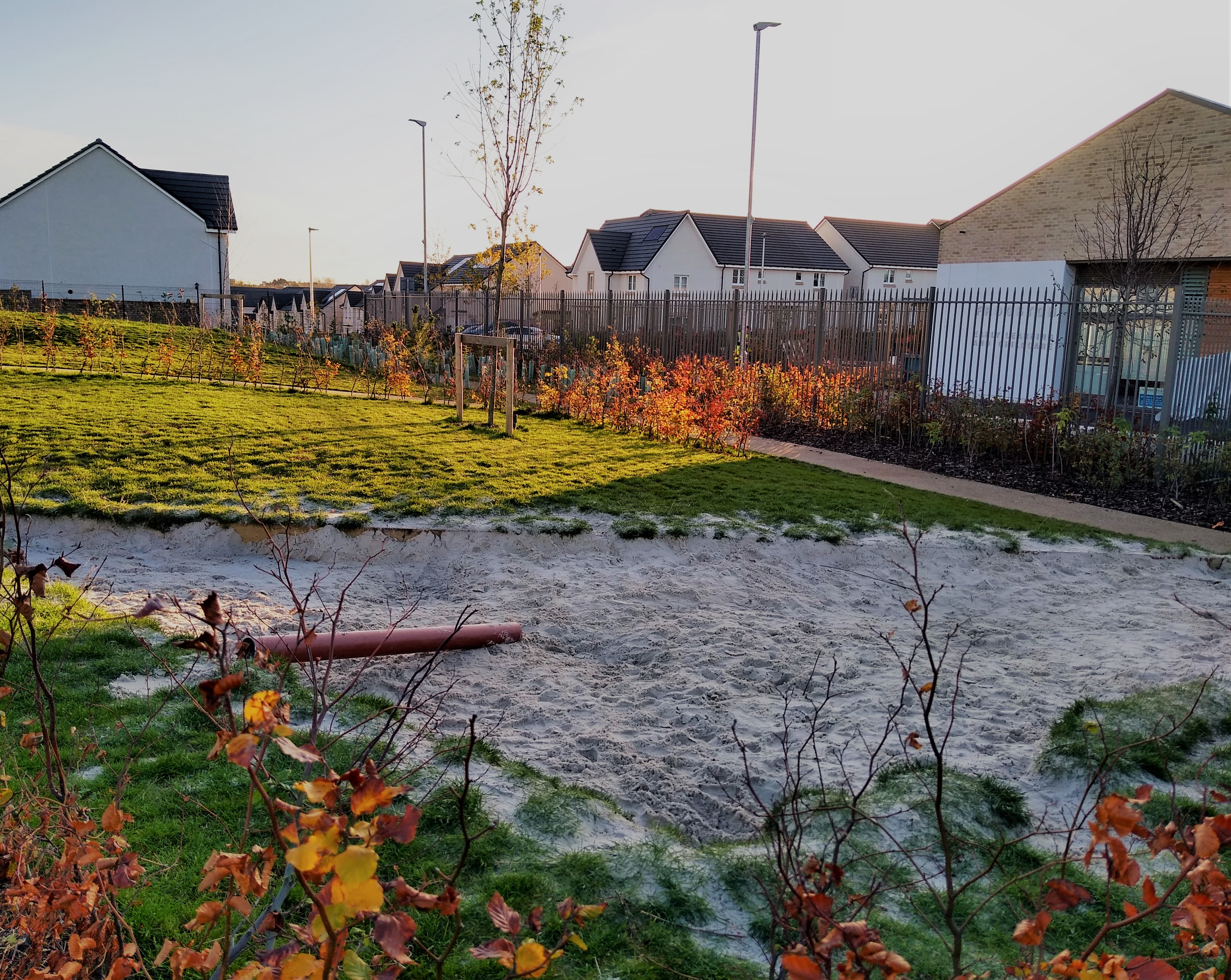 A large open sandpit